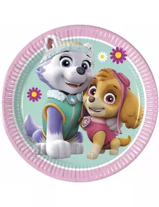 8 Small paper plates Paw Patrol Skye and Everest 20 cm