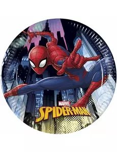 8 små Spiderman-papirtallerkener 20 cm
