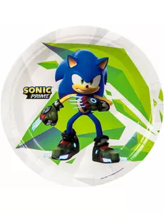 8 Sonic Prime små tallerkener 18 cm