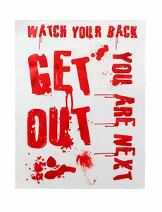 Bloody Get Out-plakat 42 x 19 cm