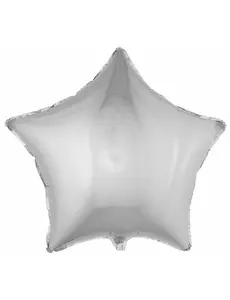Sølvstjerne folieballong 68 cm