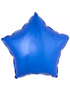 Blå stjernefolieballong 45 cm
