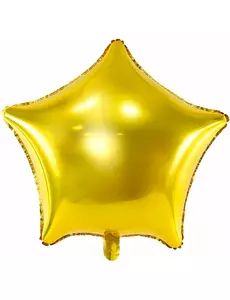70 cm folieballong med gullstjerne