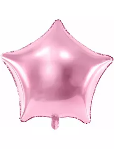 Pastellrosa stjernefolieballong 48 cm