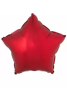 Red star foil balloon 53 x 46 cm