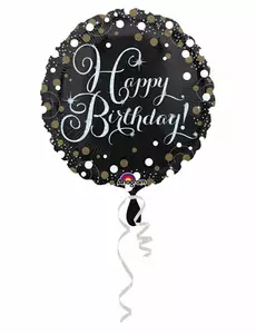 Sparkling Happy Birthday Foil Balloon 45cm