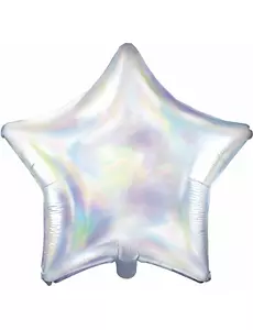 Iriserende stjernefolieballong 48 cm