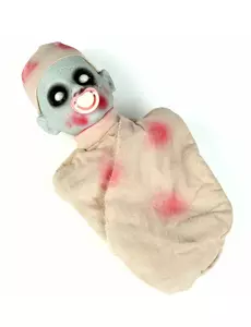 Blodig zombiebaby med lys og lyd 50 cm