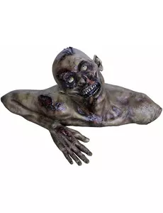 Halloween-dekor i naturlig størrelse med zombiebyste