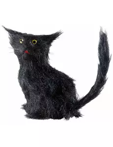 Svart katt 12 cm Halloween