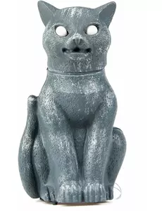 Svart katt med klare øyne, lyd og lys 30 cm