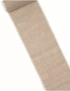 Jute and lace table runner 20 cm x 5 m