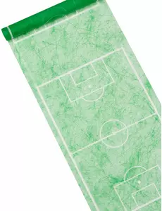 Grønn bordløper med fotballbanemønster 30 cm x 5 m