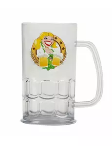 Gjennomsiktig ølkrus 14 cm Oktoberfest
