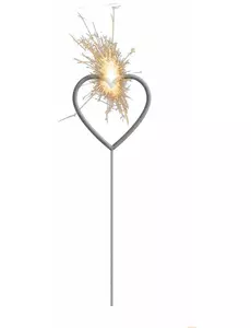 16 cm hjerteformet magisk stjerneskudd