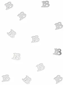Wooden table confetti 18 silver 10 gr