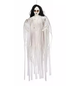 90 cm Halloween lysende hvit dame hengende dekorasjon