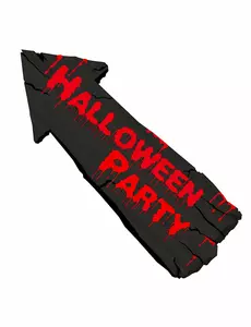 Halloween-fest med pil, veggdekorasjon 57 x 19 cm