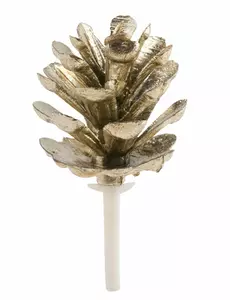 Dekorasjon av konglehakke i gyllen farge, 4 cm