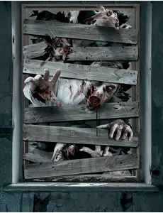 Zombie vindusdekorasjon 80 x 120 cm