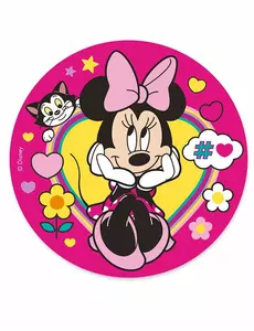 Minnie rosa kjeksplate 20 cm