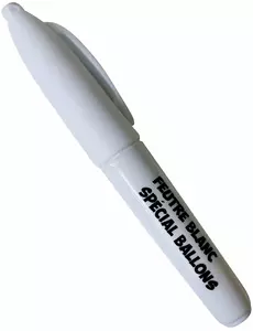 Mini hvit filt spesialballong