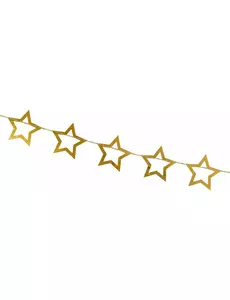 3m gold star cardboard garland