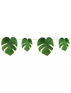 Green tropical leaf garland 2.74 m