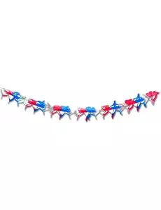 Tricolor zinnia garland, flame retardant paper, 4.5 m