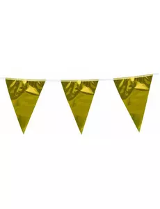 10m Gold Pennant Garlands