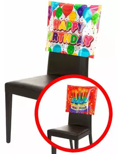 Happy Birthday Chair Cover 38 x 48 cm