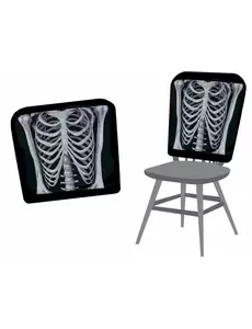 Trekk til skjelettstol 38 x 48 cm Halloween