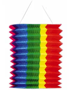 Flerfarget stripete lykt 20 cm