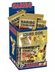 Minipose med Haribo gullbjørngodteri