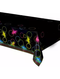 Glow Party svart plastduk 137 x 259 cm