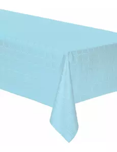 Pastel blue damask paper roll tablecloth 6 m