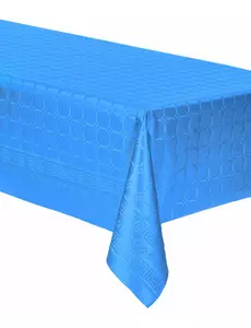 Blue damask paper roll tablecloth 6 m