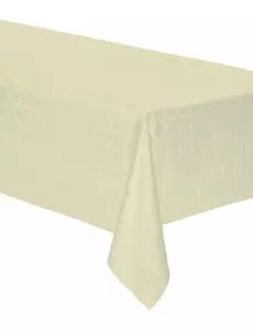Ivory damask paper roll tablecloth 6 m