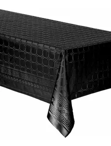 Black damask paper roll tablecloth 6 m