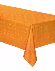 Orange damask paper roll tablecloth 6 m