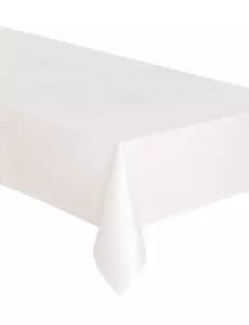 Hvit rektangulær plastduk 137 x 274 cm