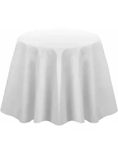 Round white non-woven tablecloth 2.40 m