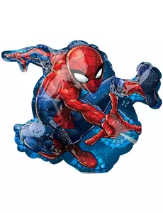 Liten Spiderman-ballong i aluminium 25 cm