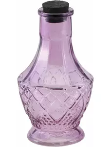 Liten lilla glassampulle 11,5 cm