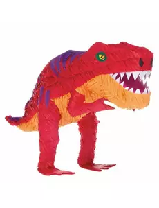 Rød T-Rex-piñata 58 x 29 x 23 cm