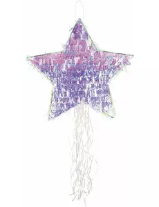 Iriserende stjernepiñata 45 cm