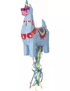 Blå lama piñata 50 cm