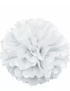 White paper pompom 40 cm
