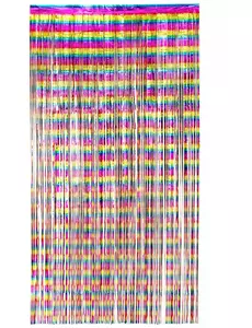 Regnbue glittergardin 200 x 100 cm