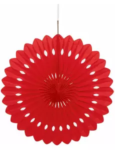 Red hanging rosette 40 cm